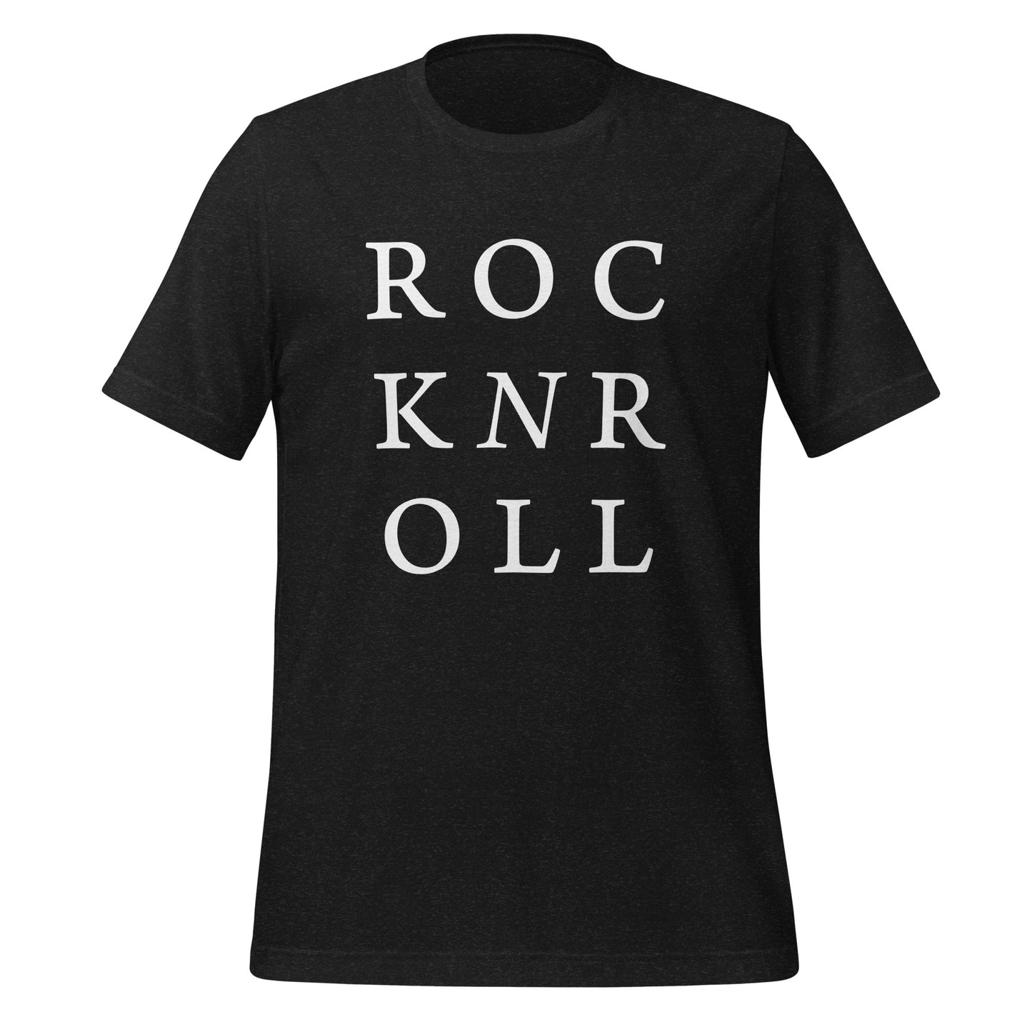Hipster ROCKNROLL Men round neck black T-Shirt