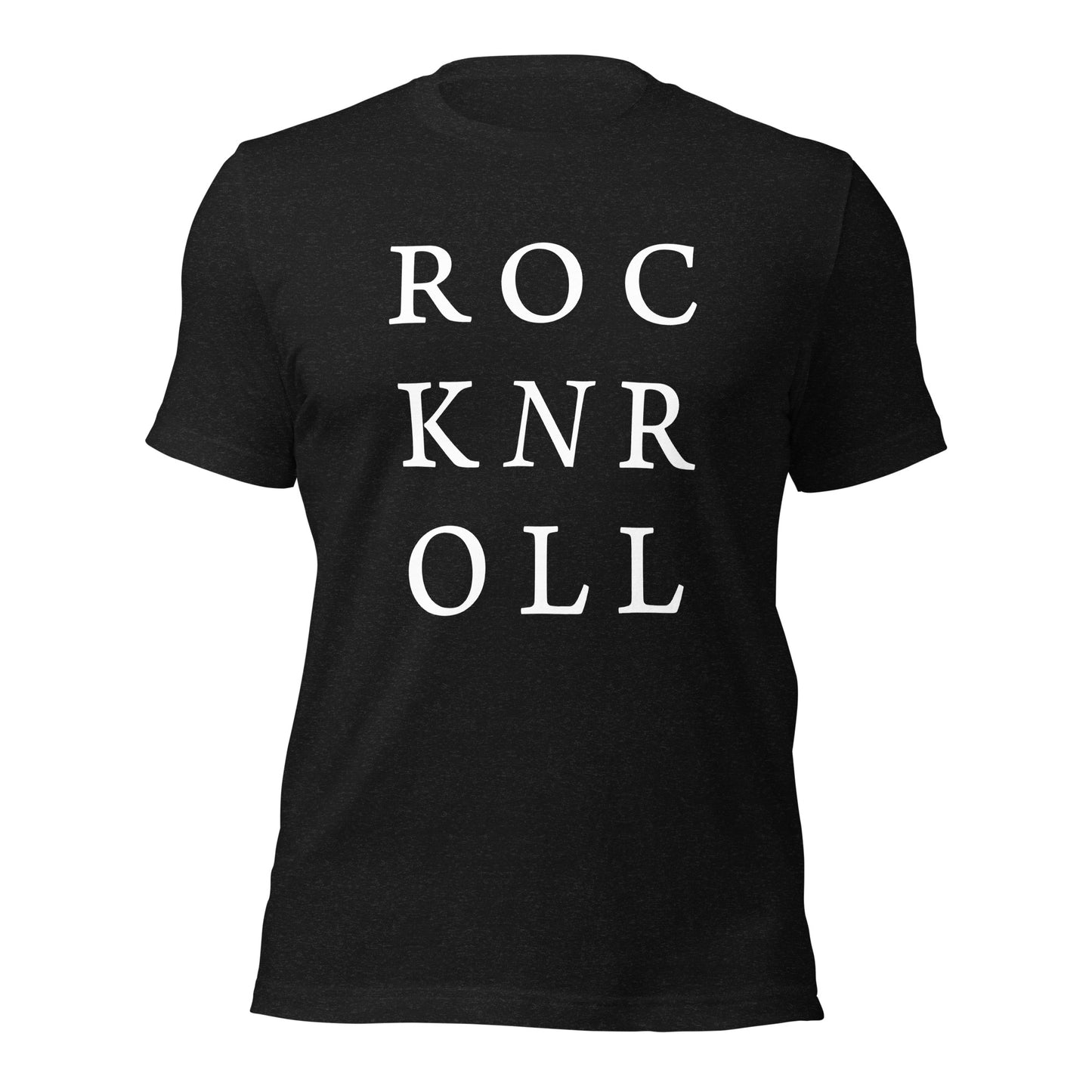 Hipster ROCKNROLL Men round neck black T-Shirt