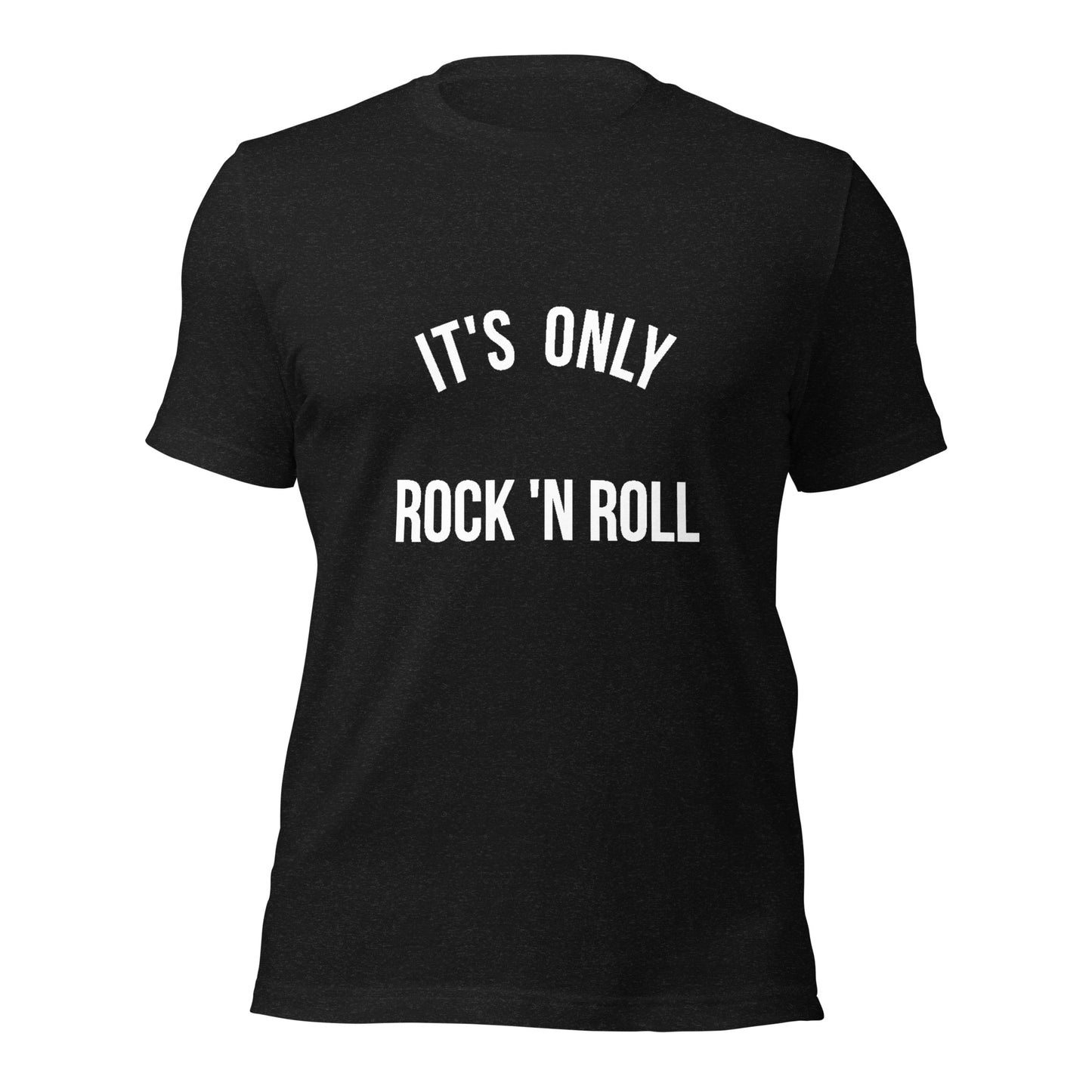 It's only ROCKNROLL Women round neck black T-Shirt