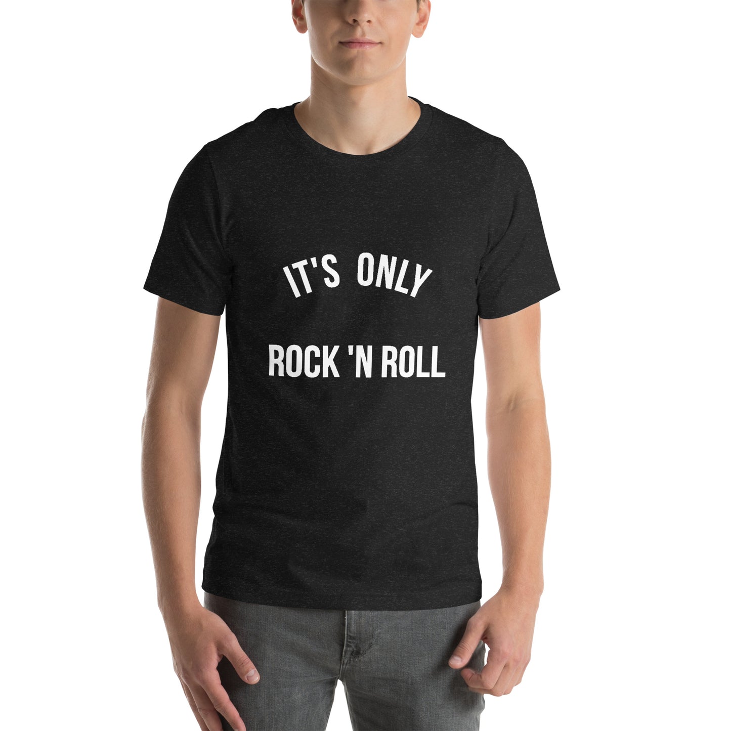 It's only ROCKNROLL Men round neck black T-Shirt