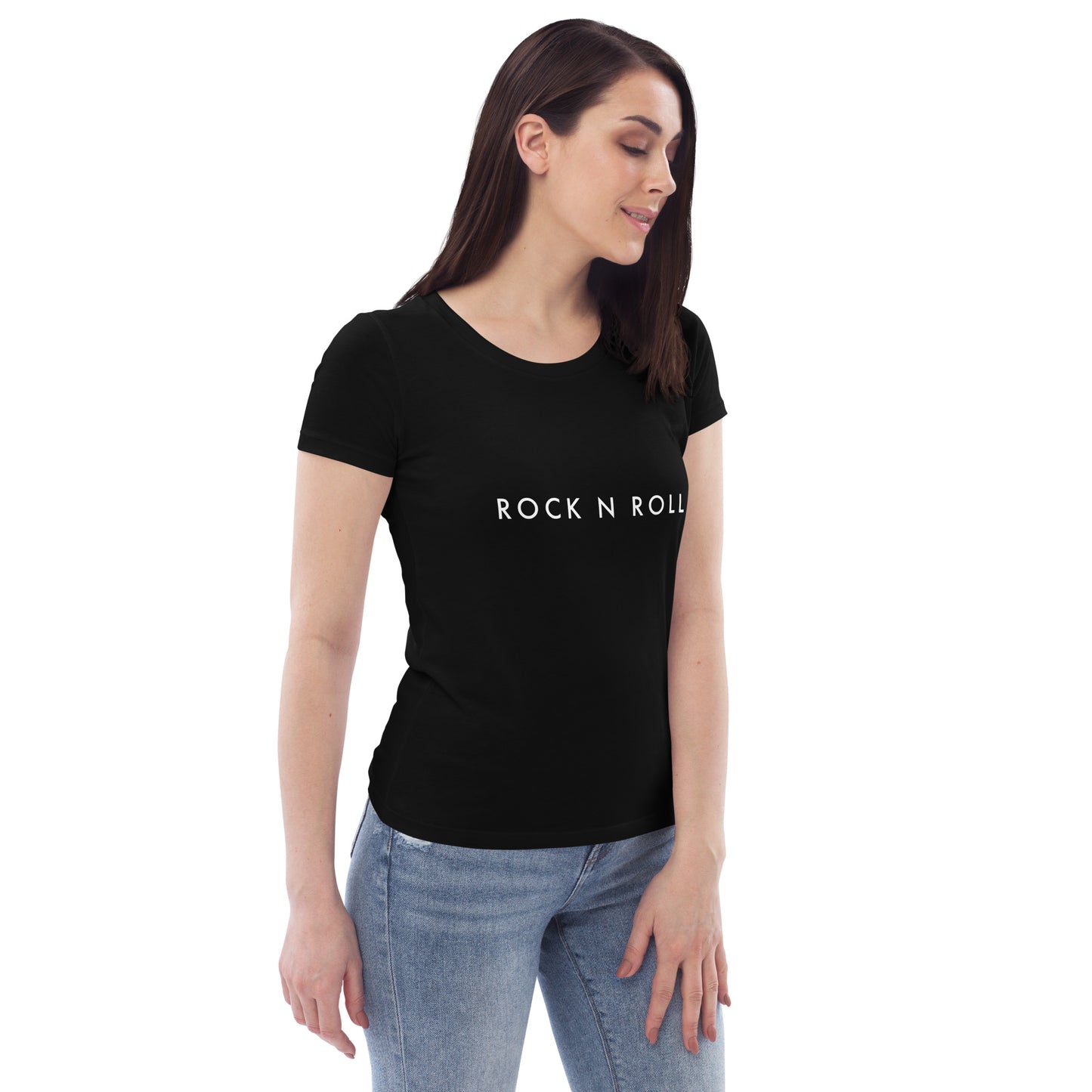 Rocknroll Women fitted eco Black T-Shirt
